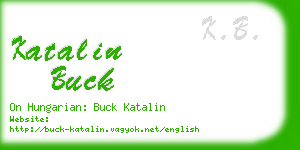 katalin buck business card